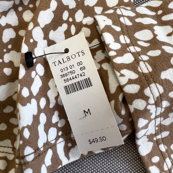 TALBOTS Cotton Long Sleeve Tee/ Rattan and Ivo - Picture 4 of 4